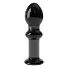Stikla Romance dildo – 11.5 cm (4.5″) – Melns Foto 1