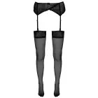 Black Stockings with Lace Band – One Size — Photo 5