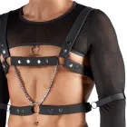 Svenjoyment Bondage vīriešu komplekts – īss tops, iejūgs, džoks, 4 aproces – melns – M — Foto 5
