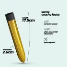 Классический вибратор – 17.5 cm (6.89″) – золотой — Фото 4