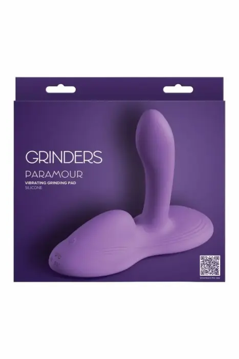 GRINDERS PARAMOUR Purple vibrējošais spilventiņš – intīms vibrējošais spilventiņš – divi dzinēji – silikons – pielāgojams – violets