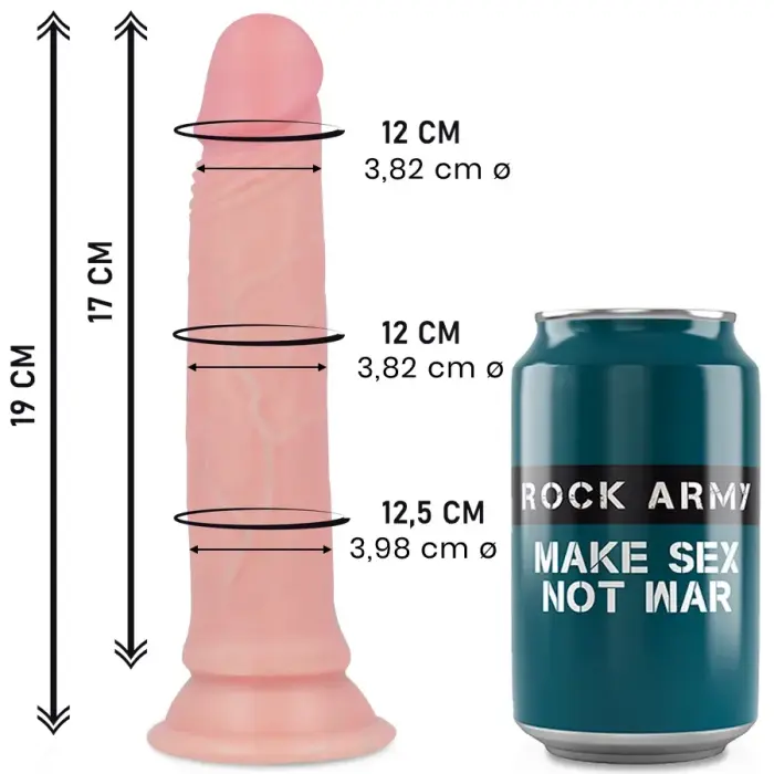 Rockarmy Avenger divslāņu dildo – 19 cm (7.5″) – miesas krāsa