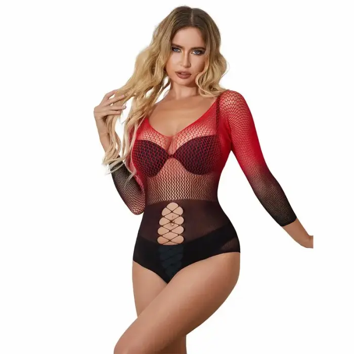 Subblime 952259 Gradient Mesh Long Sleeve Dress – One Size