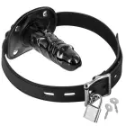 Fetish Tentation Adjustable Bit Gag with Realistic Dildo – Black — Photo 2