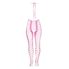 Сетчатое боди с бретелями на шее – неоновый розовый – Plus size — Фото 6