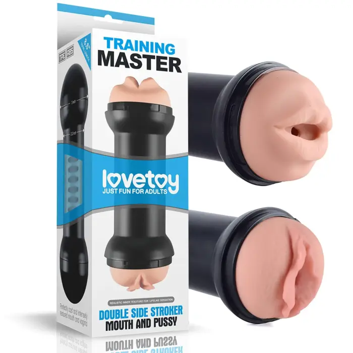 Training Master kahepoolne libisev masturbaator – suu ja tupp