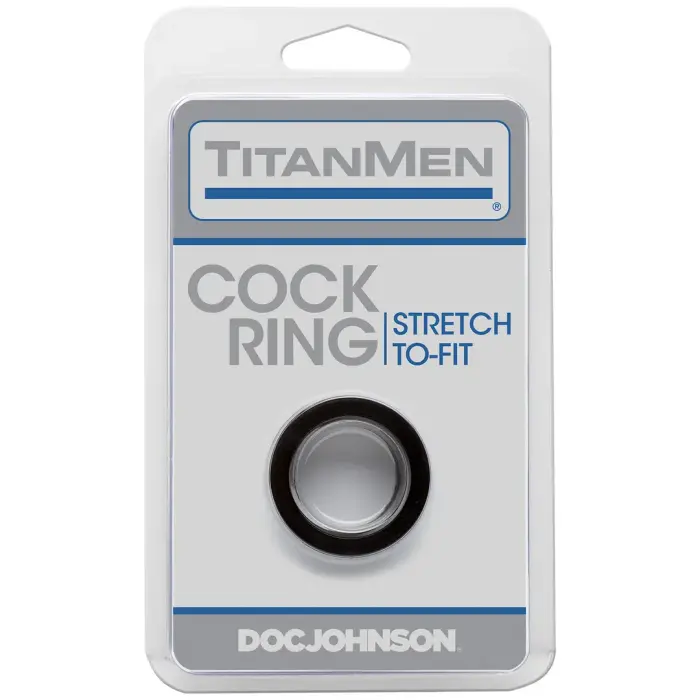 TitanMen Stretch to Fit Cock Ring – Black