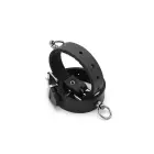 Leather Handcuffs Mini O-Ring – Black — Photo 3