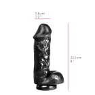 Dildorama 515 Line reālistisks dildo – 20 cm (8″) – Melns — Foto 3