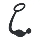 Silikona erekcijas gredzens ar prostatas stimulatoru – S – melns Foto 4