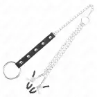 KINK Stainless Steel Intimate Ring with Adjustable Chain Clamps, Silver — Photo 4