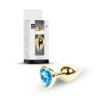Plug-Jewellery Gold sirds formas anālais spraudnis – 7 cm – Zils — Foto 10