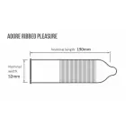 Adore Ribbed ribbed latex condoms, 52 mm – 144 pcs — Photo 3