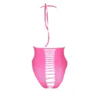 Neon rozā augsta piegriezuma bodijs – Plus size Foto 6