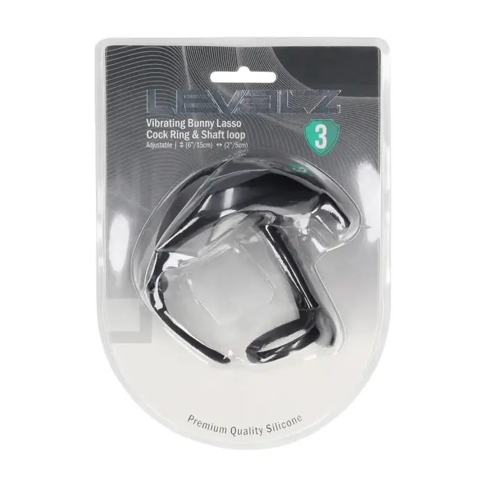LEVELZ Adjustable Bunny Vibrating Silicone Cock Ring – Black
