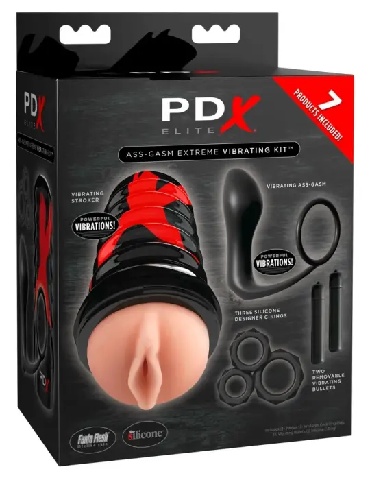 PDX Elite Ass-Gasm Vibrating Kit – набор из 7 предметов для него