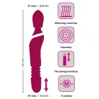 Javida Soojendav ja tõukav vibraator – 27 cm (10.6″) – roosa — Foto 8