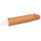 Add 1" Pleasure X Tender Penis Sleeve – TPE penis extender sleeve – Color: Brown — Photo 3