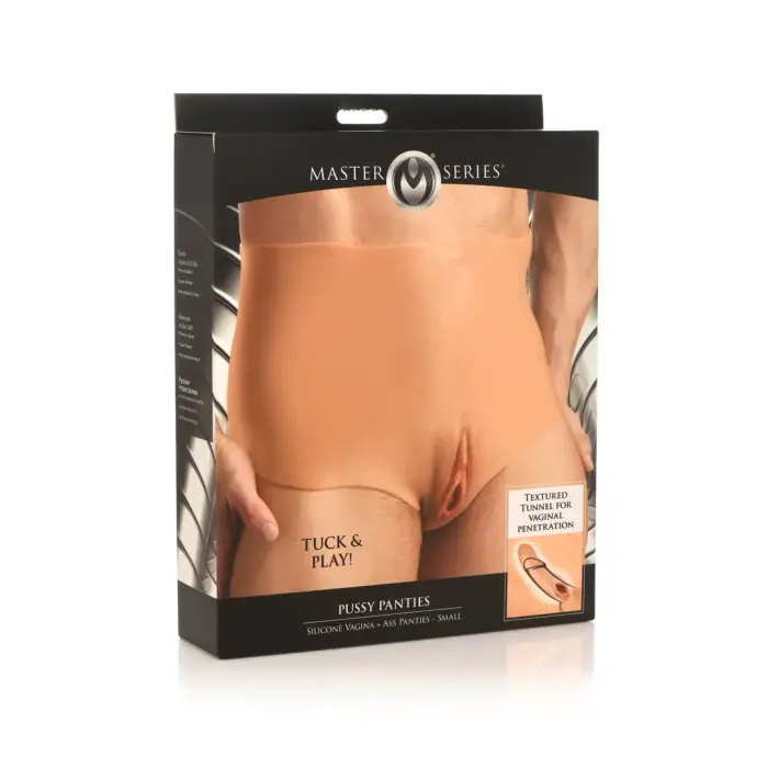 Pussy Panties – silikoninės makšties ir analinės kelnaitės – S