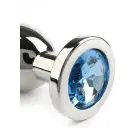 Jeweled Butt Plug – L – Blue — Photo 5