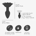Giulietta - Rotating Anal Rose Plug with Remote Control – 7.7 cm – Red — Photo 5