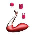Luigekujuline vibraator vahetatavate peadega – USB laetav, app-juhitav — Foto 1