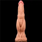 Reālistisks dubultā slāņa dildo ar piesūcekni – 24 cm (9.5″) – Rozā — Foto 12