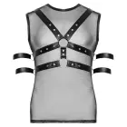 Svenjoyment BONDAGE vīriešu krekls ar siksnu sistēmu un aprocēm – S – melns Foto 8