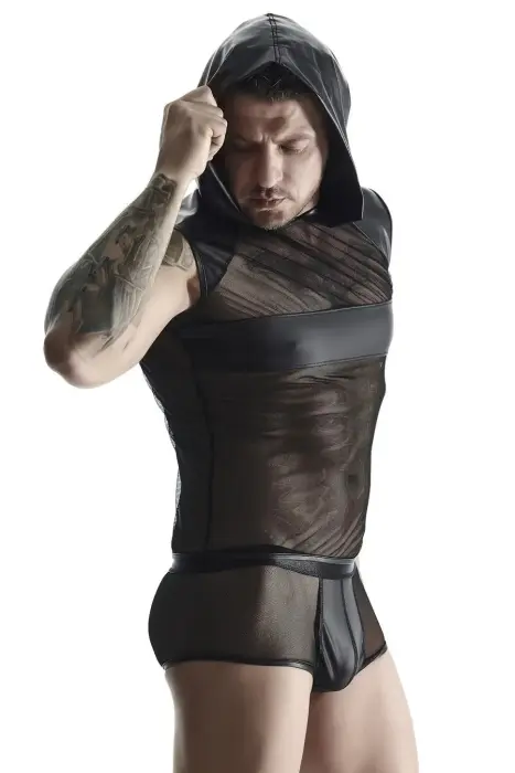 RFP Regnes Fetish Planet Sleeveless Hoodie T-Shirt – Black – S