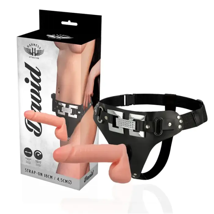 Страпон-вибратор Harness Attraction Deluxe – 18 см (7″) – черный