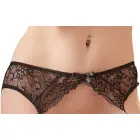 Cottelli Lingerie – slip-on lace suspender belt with satin bows – black – L/XL — Photo 6