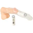 Crystal Clear RC Vibrating Extension Sleeve – remote-controlled vibrating penis extension – transparent – 10 cm — Photo 12