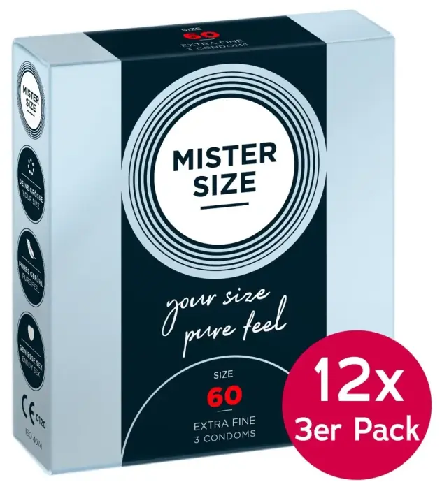 Mister Size eriti õhukesed kondoomid – 60 mm – 36 tk