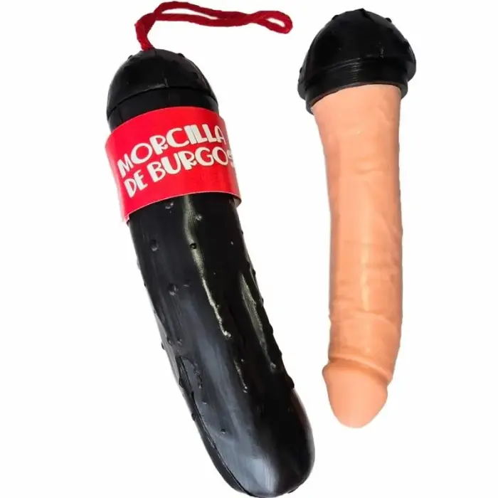 Diablo Picante "Blood Sausage" silicone dildo – black-red – 20 cm