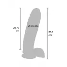 Реалистичный вибратор с яичками – 25.4 cm (10″) – телесный — Фото 3