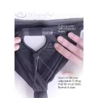 Vibrating Strap-on Panty Harness with Open Back - XS/S - Black — Photo 7