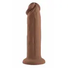 EVOLVED 7 Inch Girthy Vibrating Dildo – dark flesh – rechargeable silicone – suction cup — Photo 2