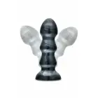 Jet Black Jack – flexible PVC anal plug with suction base – carbon metallic black – 17.8 cm — Photo 3