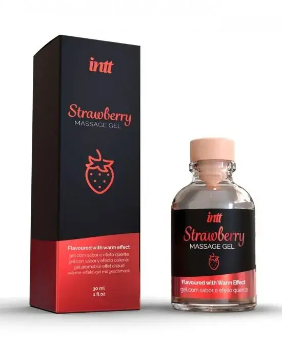Suudeldav soojendav maasika massaažigeel – 100 ml