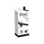 Proteza REAL RAPTURE 8 õõnes strap-on dildo munanditega – Must — Foto 1
