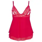 Cottelli Collection Babydoll Red 4XL – Lace Detail, Adjustable Straps — Photo 7