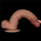 LoveToy Sliding Skin Pro Dual Layer Silicone Dong – реалистичный двухслойный силиконовый фаллоимитатор – 21,6 см — Фото 10