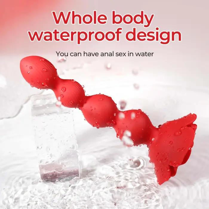 Rožu rotējošās anālās bumbiņas – Red Foto 11