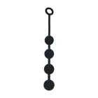 Round Silicone Anal Balls - L - 40mm - Black Photo