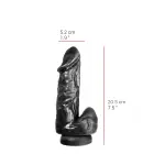 Dildorama 515 Line reālistisks dildo – 19 cm (7.5″) – Melns — Foto 3