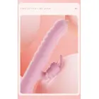 Hannah truša vibrators ar mēles stimulatoru – 18 cm (7″) – rozā — Foto 9