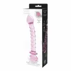 GLAZE GLASS Rosebud Spiral – borosilikaatklaasist dildo – läbipaistev – 23 cm — Foto 1