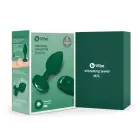 b-Vibe vibrējošs anālais spraudnis ar dārgakmeni M/L – 10.5 cm – Zaļš — Foto 6