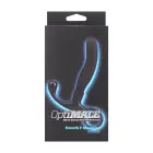 OptiMALE Smooth – гладкий силиконовый массажёр простаты с кольцом – чёрный – 11,4 см — Фото 3