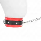 KINK Adjustable Vegan Leather Collar & Leash Set – Red 54x4.5cm — Photo 2